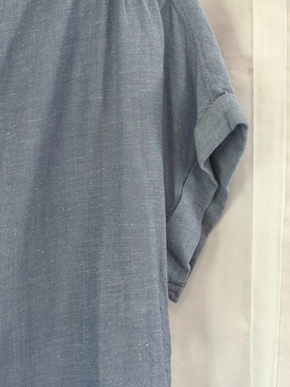 Chambray ShortâSleeve ButtonâUp â Size Large (12/14) - Picture 10 of 16